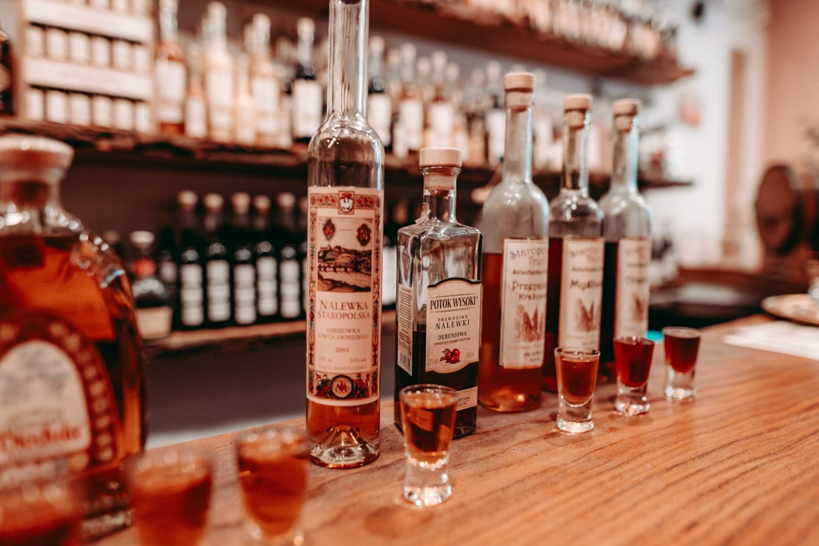 Polish drink tasting at the 7:30 PM Tipsy Bar Tour in Krakow