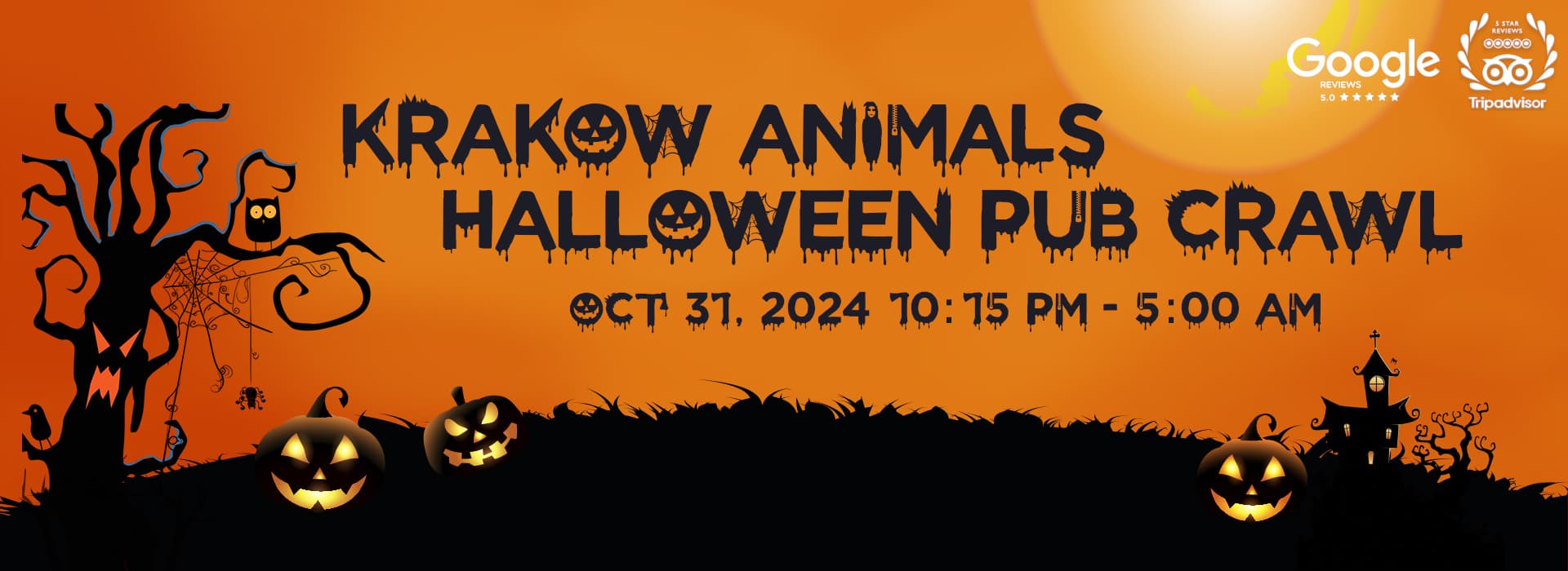 Halloween pub crawl in Krakow